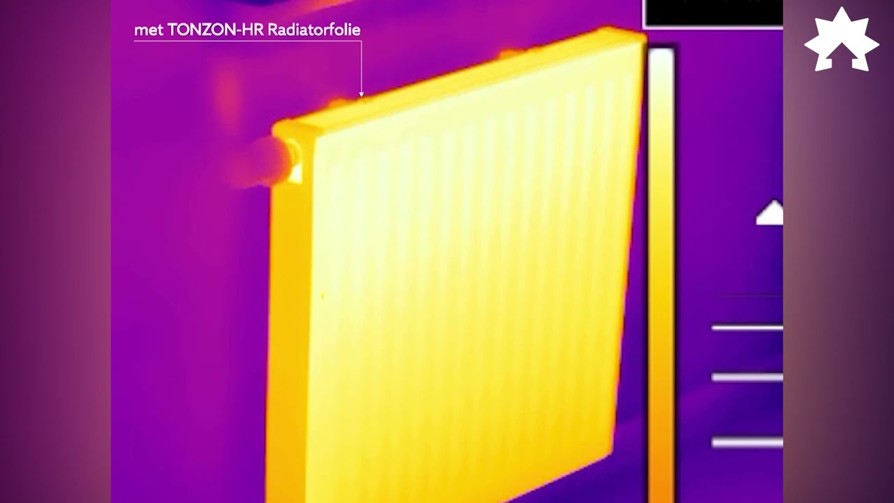 TONZON HR-Radiatorfolie voorkomt opwarmen van buitenmuren, onzichtbaar, CO2-arm - klimaatefficiënt