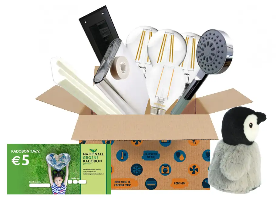 Cadeaupakket energiebesparing 1 energiebespaarbox large mix relv3